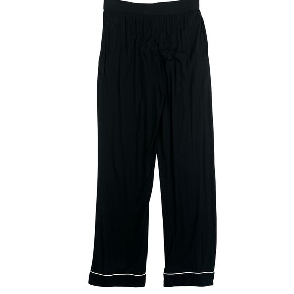 Cozy Earth Bamboo Stretch-Knit Pajama Pant Women’s SZ SM Black With Cream EUC - Picture 3 of 9